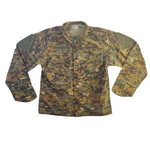 Digital Camo Combat Field Jacket Ripstop Tactical Mens Military Shirt Green Tan